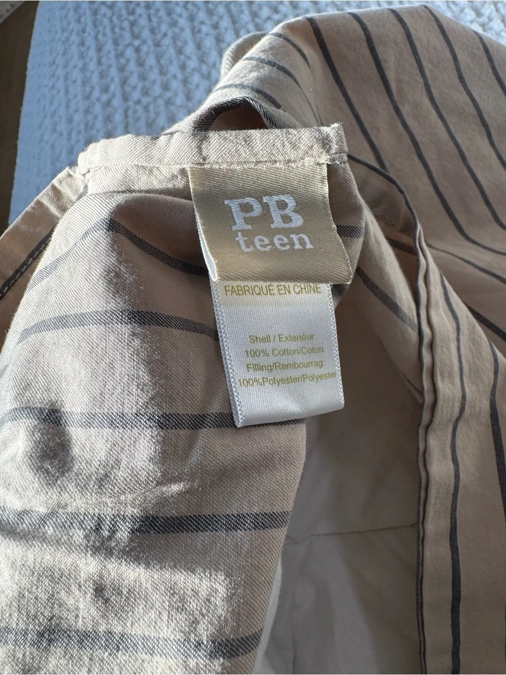 Pottery Barn Teen Quilted Euro Shams in Taupe